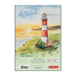 Herlitz 495457 akvarellpapper, akvarellkartong, A4, 150 g/m², 20 ark 3 stycken