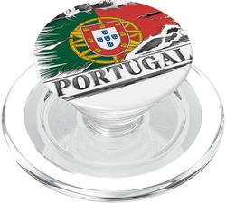 Portugal Simple Amor Bandera Portuguesa Corazón en Portugal PopSockets PopGrip para MagSafe