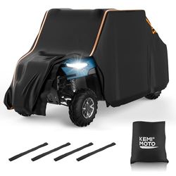 Kemimoto Housse imperméable 4 Places 2 rangées 420D avec Bandes réfléchissantes Compatible avec Polaris Ranger Crew 570 800 900 1000 XP General 4 1000 RZR XP 4 Turbo Talon 1000X4