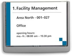 Durable 486637 Click Sign Plaque de Porte Et de Signalisation avec Cadre Profilé Plastique Coloris Gris Graphite Format A5 Paysage 210 x 148,5 mm