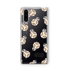 ERT GROUP mobiltelefonfodral för Huawei P30 originalt och officiellt licensierat Star Wars mönster BB 8 004 Vit optimalt anpassad till formen på mobiltelefonen, gedeeltelijk transparant
