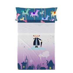 HappyFriday Set di lenzuola Mr Fox Nanny multicolore letto da 105 2 pezzi