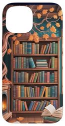 Libro Amante Librero Lectura Hojas Otoño Teléfon Carcasa para iPhone 15