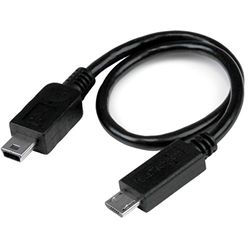 StarTech.com Cavo USB OTG, Micro USB a Mini USB, M/M, 20cm