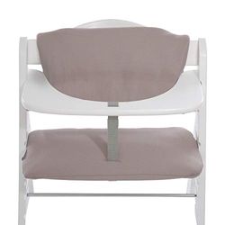 Hauck Alpha+ barnstolsdyna Deluxe, stretch beige – barnstolskudde, mjukt tyg, maskintvättbar