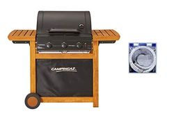 Campingaz Barbecue Gaz Adelaide 3 Woody L, 3 Brûleurs BBQ Gaz + Campingaz Tuyau Souple à Visser de 1.25m pour Barbecue à Gaz