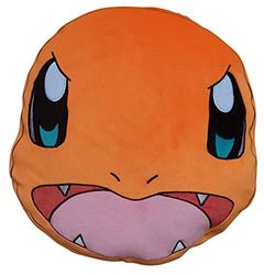 Hômadict Coussin Officiel Pokémon : La tête de Salamèche - Doux et Moelleux - sous Licence Officielle Pokémon - 25 centimètre