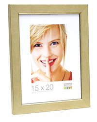 Deknudt Frames S45DA1 Cadre Photo avec Filet Bois Doré 13 x 18 cm