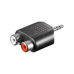 Goobay 11604 Adattatore RCA; connettore jack AUX da 3 5 mm a 2 presa stereo - Spina 3 5 mm (3-pin stereo) > 2 prese RCA (audio sinistro / destro)