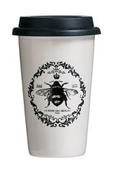 Premier Tazza da Viaggio Queen Bee, Porcellana/Silicone, Nero, 9 cm