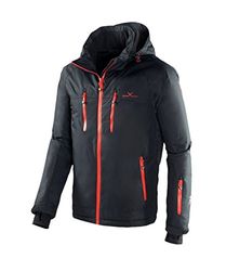 Black Crevice – Giacca da sci da uomo, Multicolore (Nero/Rosso), 54