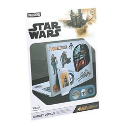 Paladone Mandalorian Gadget Decals – 4 ark vattentäta och återanvändbara Star Wars klistermärken, PP7373MAN, 23,7 x 17,5 x 0,6 cm