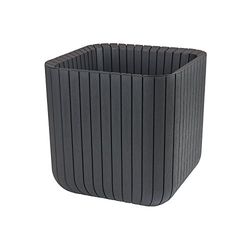 AUCUNE Cube Planter Cache Pot Moyen Format 21,5 litres Aspect Lattes Bois
