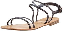 The Divine Factory Lux Slingback sandalen voor dames, zwart zwart 010, 36 EU