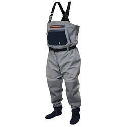 FROGG TOGGS Sierran Versterkte Nylon Ademend Stocking Foot Borst Wader, Klein, Slate/Grijs