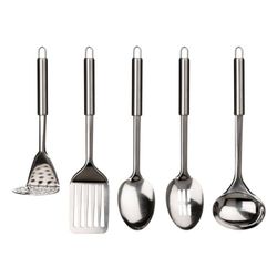 Premier Housewares Keukenset 5 Stuks Kookgerei Set Gereedschap Set Rvs Koken Keukengerei Set Keukengerei 34x12x11.8 cm