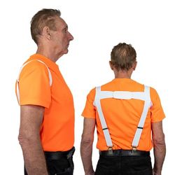 Forest Master Houdingscorrectiebandage voor een perfecte uitlijning – richt hoofd, nek en rug uit – dubbel gordelsysteem voor individuele ontlasting (wit)