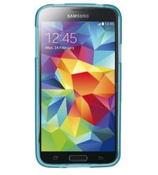 Phonix Gel Protection Plus etui z folią ochronną na wyświetlacz do Samsung G900 Galaxy S5 niebieski