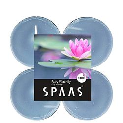 Spaas 12 x 4 Scented Maxi Tealights, ± 10 Hours, Fairy Waterlily