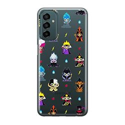 ERT GROUP mobiltelefonfodral för Samsung M13 4G/M23 5G/F23 originalt och officiellt licensierat Disney mönster Disney Villains 007 anpassad till formen på mobiltelefonen, gedeeltelijk transparant