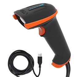Tera Lecteur de 1D Codes à Laser Douchette Filaire Scanner de Code Barre Antipoussière Antichoc Étanche IP65 Compatible avec iOS Windows Linux pour Entrepôt Bibliothèque Magasin Logistique, L5100Y