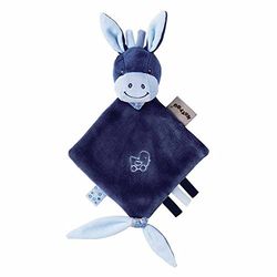 Nattou Mini Doudou Alex e Bibou com inserção para chupeta, 30 x 20 cm, Alex e Bibou, azul