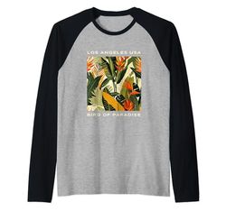 Flores de ave del paraíso Camiseta Manga Raglan