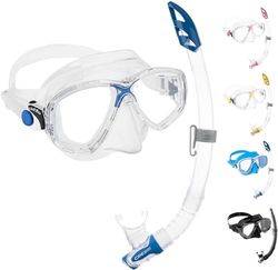 Cressi Marea Vip - Combo Set Maschera Marea + Snorkel Mexico Immersioni e Snorkeling Trasparente/Blu, Taglia Unica, Unisex Adulto