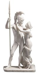 Design Toscano Ares en Aphrodite (Mars en Venus), kunstharsgebonden marmeren figuur
