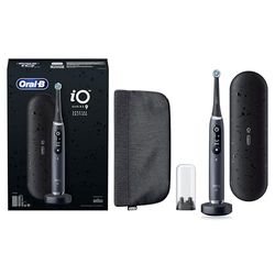 Oral-B Spazzolino Elettrico Ricaricabile iO 9 Nero Edizione Limitata, 1 Spazzolino elettrico, 1 Testina Di Ricambio, Custodia Da Viaggio, Astuccio Magnetico, Per Una Pulizia Denti Efficace