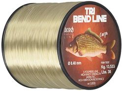 Akiro Tri Bend Line Unisex Adult Fishing Line, unisex adult, AMTRIBROW1000.030, Beige Fluo, 0.3 mm