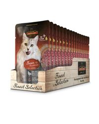 LEONARDO Chat Faisan et bleuets 16 x 85 g Enveloppes