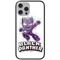 ERT GROUP etui na telefon Apple Iphone 13 MINI, case oryginalny i oficjalnie licencjonowany przez Marvel, wzór Black Panther 017, wykonany z hartowanego szkła, etui ochronne
