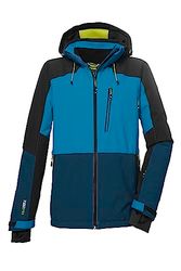 killtec Uomo Giacca da sci/giacca funzionale con cappuccio staccabile con cerniera e ghetta antineve KSW 72 MN SKI JCKT, sky-blue, M, 39736-000