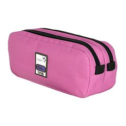 Viquel - Teknik Girl-etui met 2 vakken - schooletui met grote capaciteit - roze