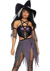 Leg Avenue 8682905053 3 Pc Sexy Spellcaster Costume, Purple, Small/Medium