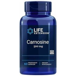 Life Extension, L-Carnosine, 500mg, Hautement Dosé, 60 Capsules végétaliennes, Testé en Laboratoire, Sans Gluten, Végétarien, Sans Soja, Sans OGM
