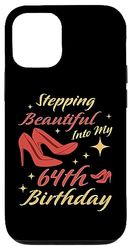 Coque pour iPhone 14 64e anniversaire 64 ans femmes chaussures vintage anniversaire