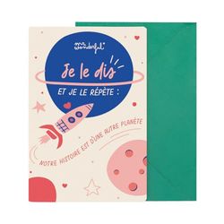 Mr. Wonderful - Card - I Say It and I Repeat: Our Story Is From Another Planet - Postcard with A Message of Love