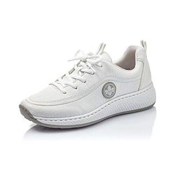 Rieker Femme Chaussures à Lacets N5504, Dame Chaussures de Sport,Chaussure Basse,Chaussure de Sport,Chaussure décontractée,Weiss,39 EU / 6 UK