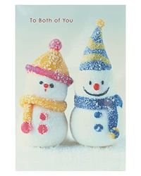 UK Greetings Carte de Noël pour vous deux – Motif couple de neige