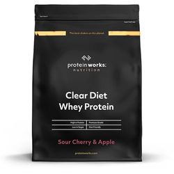 THE PROTEIN WORKS Clear Diet Whey Protein Isolate | Cerise Acidulée Et Pomme | Shake Protéiné Aromatisé, Avec Édulcorant Ajouté | Protein Works | 500G