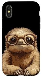 Bradipo premuroso in occhiali per un costume da umore freddo Custodia per iPhone X/XS