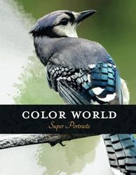 Color World: Super Portraits 8- Coloring book for adults, teens and children. Enjoy relaxing and creative moments coloring astonishing portraits into pieces of art (destinations, animals & much more).