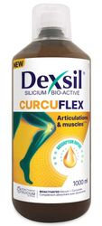 Dexsil – Curcuflex – Combinaison de Bioactivated Silicium et de curcumine pour la souplesse des articulations et des muscles – Complément alimentaire sous forme de solution buvable – 1 L