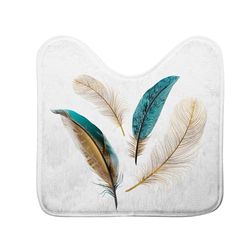 Douceur d'Intérieur Plumiss Tappeto Contorno WC, 45 x 45 cm, Microfibra Stampata