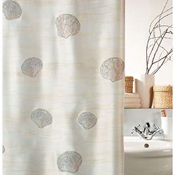 Spirella 120 x 200, marrón colección Atlantis, Cortina de Ducha Textil, 100% Polyester