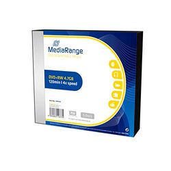 MediaRange DVD+RW 4.7GB|120min 4-voudige schrijfsnelheid, herschrijfbaar, pak van 5 in Slimcase, MR449