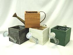 Boîte en bois d'arrosage, 14 x 13 x 13 cm, 196