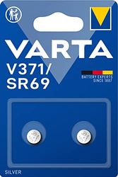 Varta v371/sr69 - pacote de 2 pilhas (óxido de prata, 1,55 v, 30 mah).